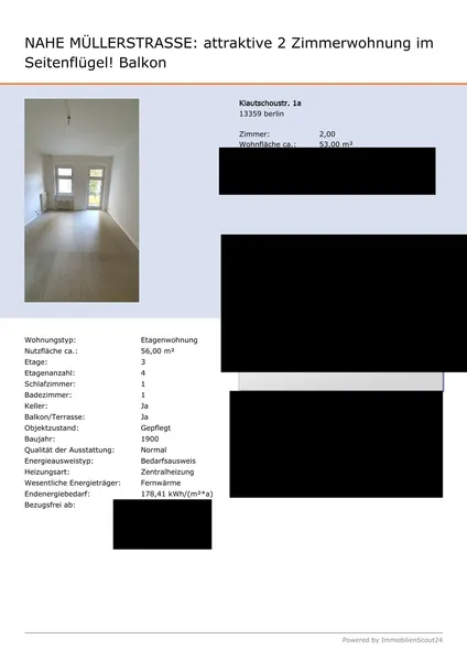 1,5-Zimmer-Wohnung in Berlin-Wedding — photo 1